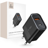 Tech-Protect C30W USB-C PD 30W / USB-A QC 3.0 Netzwerkladegerät – Schwarz