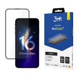 Szkło hartowane 3mk NeoGlass z czarną ramką na iPhone 16 Pro