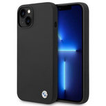BMW Silikon-Metall-Logo-Hülle für iPhone 14 – Schwarz