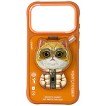 Etui Nimmy Cool&Cute 2.0 Cat na iPhone 17 Pro z magnetyczną zawieszką - pomarańczowe