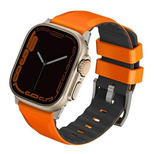 Uniq Linus Airosoft Silikonarmband für Apple Watch 1/2/3/4/5/6/7/8/SE/SE2/Ultra 42/44/45/49 mm – Orange