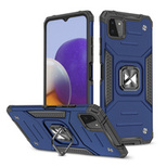 Wozinsky Ring Armor robuste Hybrid-Hülle + Magnethalterung für Samsung Galaxy A22 4G blau