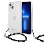 Etui Guess Black Pearl na iPhone 13 - przezroczyste