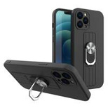 Ring Case Silikonhülle mit Fingergriff und Ständer für iPhone 13 Pro schwarz