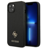 Guess GUHCP13SPS4MK iPhone 13 mini 5,4 &quot;black / black hardcase Saffiano 4G Small Metal Logo