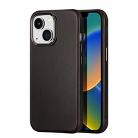 Dux Ducis Naples etui do iPhone 14 Plus skórzany pokrowiec (kompatybilny z MagSafe) ciemnobrązowy