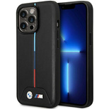 BMW BMHMP13X22PVTK case for iPhone 13 Pro Max 6.7&quot; - black Quilted Tricolor MagSafe