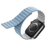 Uniq Revix Armband für Apple Watch 1/2/3/4/5/6/7/8/SE/SE2/Ultra 42/44/45/49 mm – Weiß und Blau