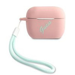 Guess, GUACAPLSVSPG AirPods Pro Cover rose grün/pink grün Silikon Vintage