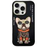 Etui Nimmy Glasses Cool Dog na iPhone 16 Pro Max - czarne