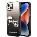 Karl Lagerfeld KLHCP14MTGKCK iPhone 14 Plus 6,7&quot; Hardcase schwarz / schwarz Gradient Ikonik Karl &amp; Choupette