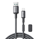 Kabel Joyroom S-A50 Unlimited Series 3A USB-A - Lightning z organizerem magnetycznym 1,2m - szary