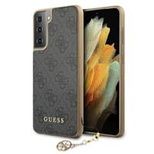 Etui Guess 4G Charms Collection na Samsung Galaxy S21+ - szare