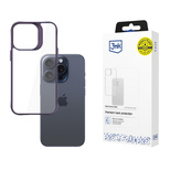 3mk Satin Armor Case+ Purple for Apple iPhone 15 Pro Max - Transparent