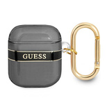 Guess GUA2HHTSK AirPods Cover schwarz/schwarz Strap Collection