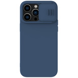 Nillkin CamShield Silky Silicone Case iPhone 14 Pro Case with Camera Protector Blue