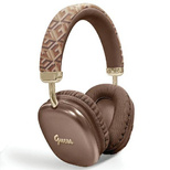 Guess GCube Metallic Script Logo Bluetooth on-ear headphones - brown