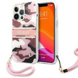 Guess GUHCP13LKCABPI iPhone 13 Pro / 13 6.1&quot; pink/pink hardcase Camo Strap Collection