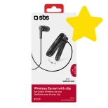 SBS TECLIPHEADSETBTK Wireless Earphone with Clip - Black