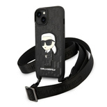 Karl Lagerfeld KLHCP14MSTKMK iPhone 14 Plus 6.7&quot; black/black hardcase Monogram Ikonik Patch