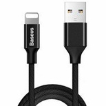 Baseus Yiven kabel przewód w materiałowym oplocie USB / Lightning 1,8M czarny (CALYW-A01)