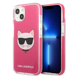 Karl Lagerfeld Choupette Head case for iPhone 13 - fuchsia