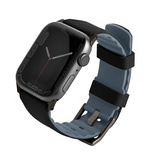 Uniq Linus Apple Watch Series 4/5/6/7/8/SE/SE2/Ultra strap 42/44/45mm. Airosoft Silicone black/midnight black