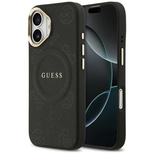 Guess Peony Hot Stamp MagSafe Case für iPhone 17 - Schwarz