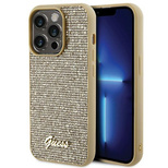 Guess Disco Metal Script case for iPhone 15 Pro - gold