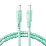 Joyroom Multi-Color Series S-A34 USB-C / USB-C PD 60W cable 1m - green