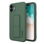 Wozinsky Kickstand Case silicone case with stand for iPhone 11 Pro dark green