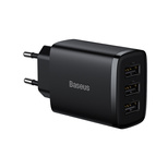 Baseus Compact charger 3x USB 17W black (CCXJ020101)