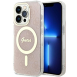 Guess GUHMP14LH4STP iPhone 14 Pro 6.1" pink/pink hardcase 4G MagSafe