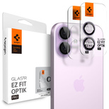 Spigen Optik Pro GLAS.TR „EZ FIT“ Kamera-Cover 2er-Pack für iPhone 16 / 16 Plus / 17 - Lila
