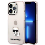 Karl Lagerfeld KLHCP14LCTTRI iPhone 14 Pro 6.1 &quot;hardcase pink / pink Transparent Choupette Body