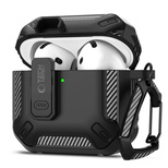 Tech-Protect Carbonox Case for AirPods 4 - Black