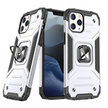 Wozinsky Ring Armor robuste Hybrid-Hülle + Magnethalterung für iPhone 13 Pro Max silber