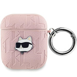 Karl Lagerfeld Monogram Choupette Head case for AirPods 1 / 2 - pink