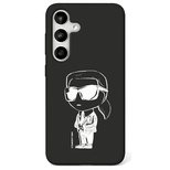 Case Karl Lagerfeld Silicone Graffiti Ikonik Printed Logo MagSafe Samsung Galaxy S25 black