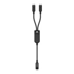 Acefast C5 USB-C - USB-C / USB-C 2in1 100W 480Mb/s cable - black