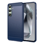 Etui silikonowe Carbon Case do Samsung Galaxy S24 FE - niebieskie