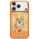 Etui Nimmy Gentle Pets Series Dog MagSafe na iPhone 17 Pro - pomarańczowe
