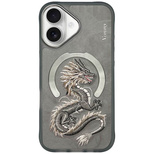 Nimmy Dragon MagSafe iPhone 16 Hülle - Grau
