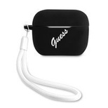 Guess GUACAPLSVSBW AirPods Pro Cover schwarz/weiß Silikon Vintage