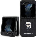 Karl Lagerfeld Saffiano Monogram Ikonik Pin Samsung Galaxy Z Flip 5 case - black