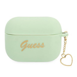 Guess, GUAPLSCHSN AirPods Pro Cover grün/grün Silicone Charm Heart Collection