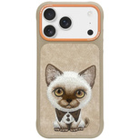 Etui Nimmy Big Eyed Pet 2.0 Cat do iPhone 17 Pro Max - beżowe