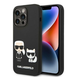 Karl Lagerfeld KLHMP14XSSKCK iPhone 14 Pro Max 6.7 &quot;hardcase black / black Liquid Silicone Karl &amp; Choupette Magsafe