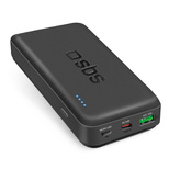 Powerbank SBS TTBB20000PD20K 20000 mAh 20W PD USB-C, USB-A, Micro-USB - Schwarz