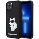 Karl Lagerfeld KLHCP14S3DRKHNK iPhone 14 6.1&quot; black/black hardcase Rubber Choupette 3D